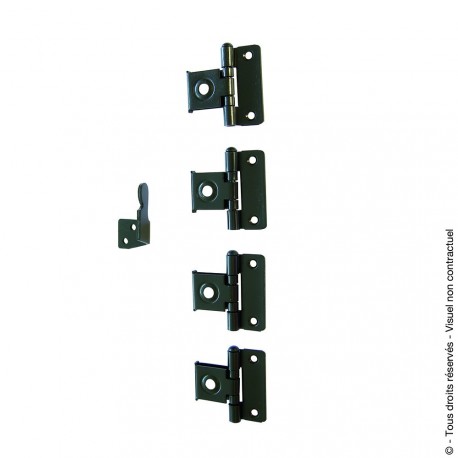 Sachet d'accessoires espagnolette plate aluminium