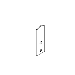 Contre plaque support barre de sécurité sans bossage