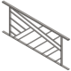 Barre d'appui L1225xH530 motif carré14 PPRZ+7016/30