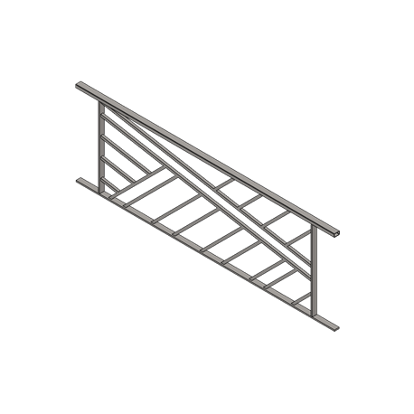 Barre d'appui L1525xH530 motif carré14 PPRZ+7016/30