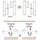 Paumelle bois 95x45 inox MONIN