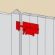 Verrou de box porte-cadenas inox