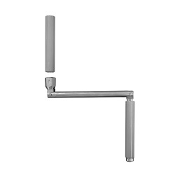 Poignée de manivelle gris - pour tringle 6 pans 10 mm