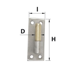 Gond platine Inox Afbat