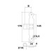 Té aluminium bout Feston D14