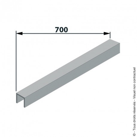 Rail de guidage inférieur en "U"