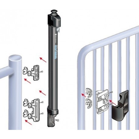 Adaptateur pour verrou de piscine tube rond Série 2