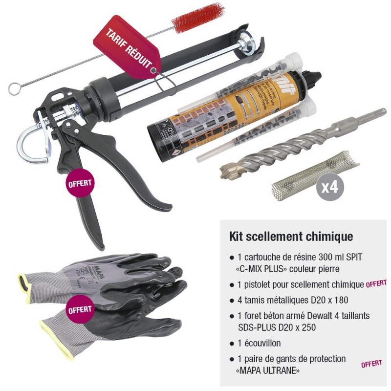 Kit de scellement chimique - Achat en ligne